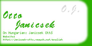 otto janicsek business card
